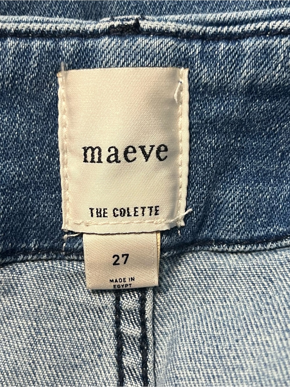 Anthropologie Maeve The Colette Cropped Wide-Leg Jeans Blue Denim Size 27 - Picture 3 of 13